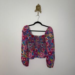 Figue Retro Floral Peony Top S